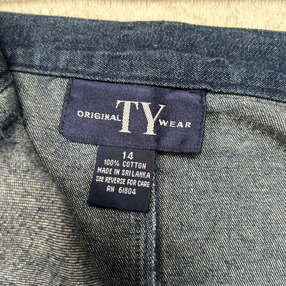 Dark blue denim maxi jeans skirt. Original TY Wear. Sz14. Straight. Modest. Soft - Picture 8 of 8